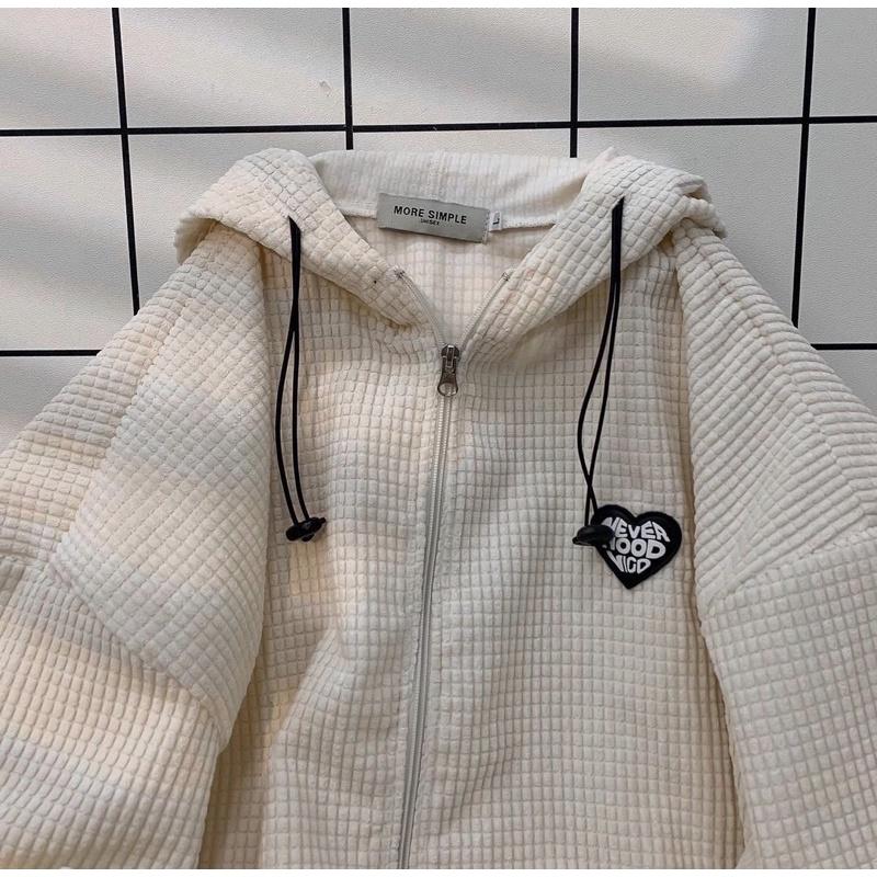 Áo Khoác Nhung Gân ViGo Form Rộng Nam Nữ Unisex
