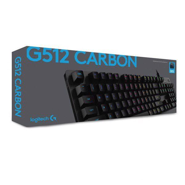 Bàn Phím Cơ Logitech G512 CARBON GX CLICKY SWITCH LIGHTSYNC RGB Hàng chính hãng