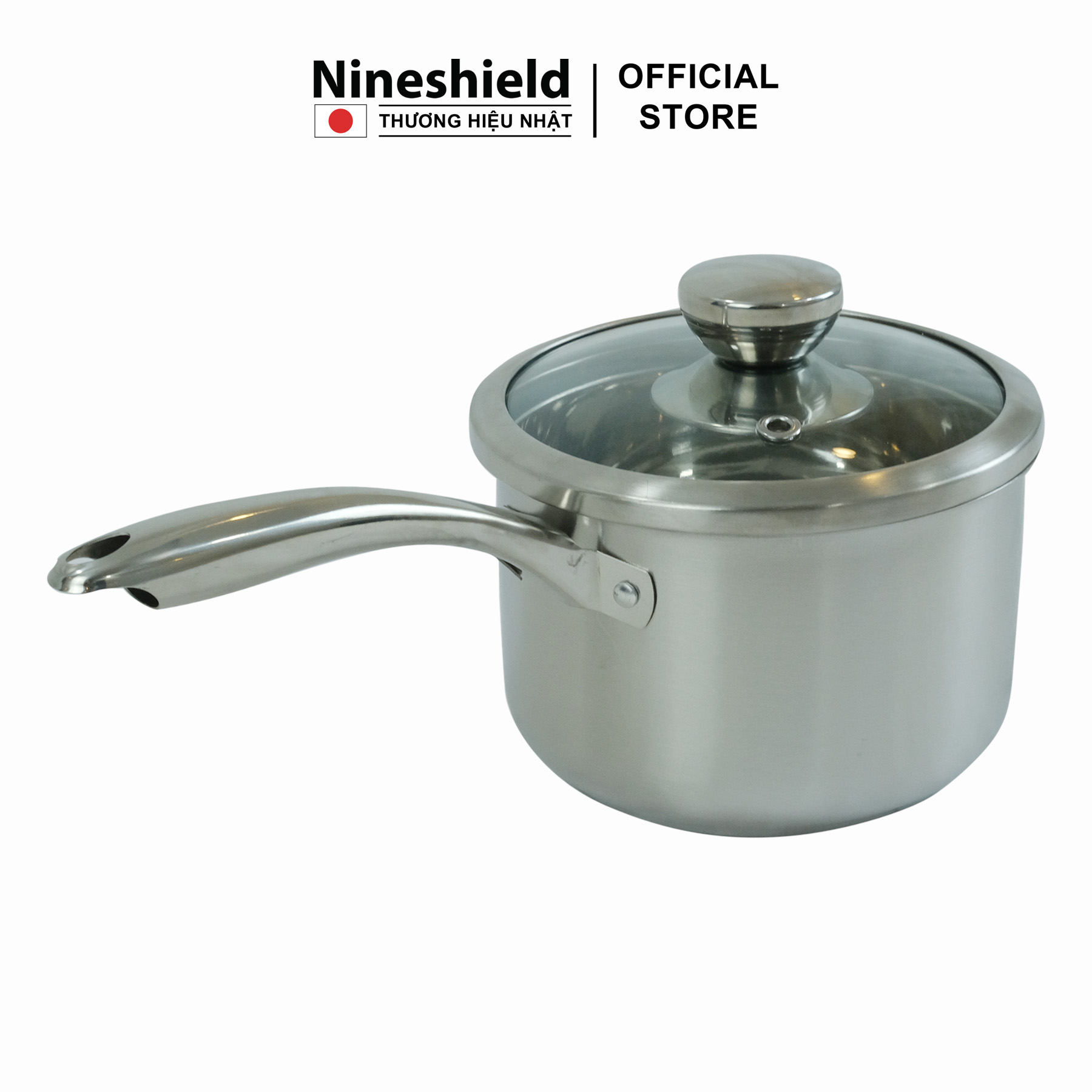 Bộ nồi Inox 3 món mẫu mới Nineshield KB BNI62 - Hàng chính hãng