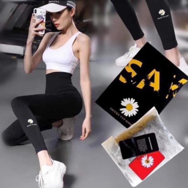 Quần Tập Gym Sauuky Hoa Cúc Gen Bụng Nâng mông Size 40-70kg