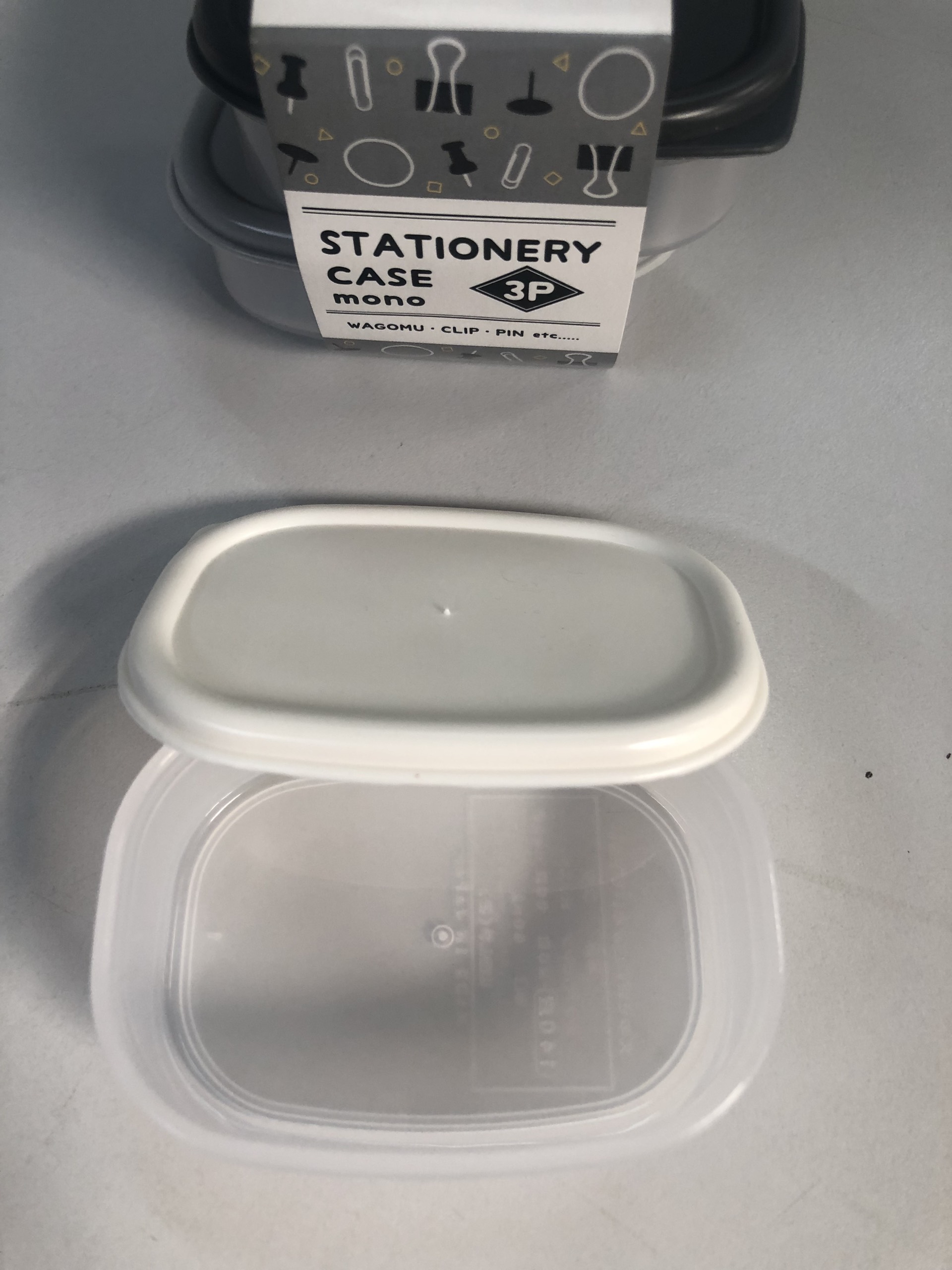Set 03 hộp nhỏ nắp mềm Stationery Case Mono 80ml, nhà sản xuất Yamada Kagaku - nội địa Nhật Bản