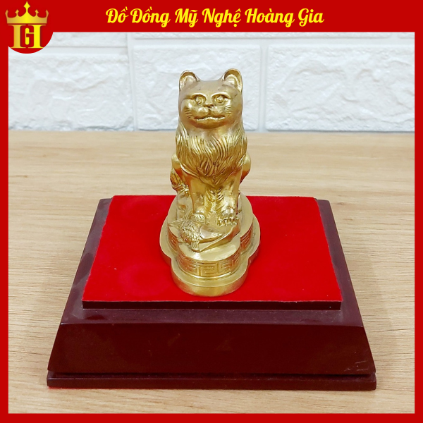 Tượng Mèo Phong Thủy Bằng Đồng