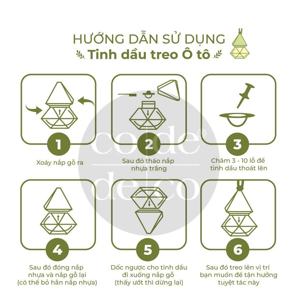 Tinh dầu treo xe nguyên chất 100% nhiều mùi lựa chọn