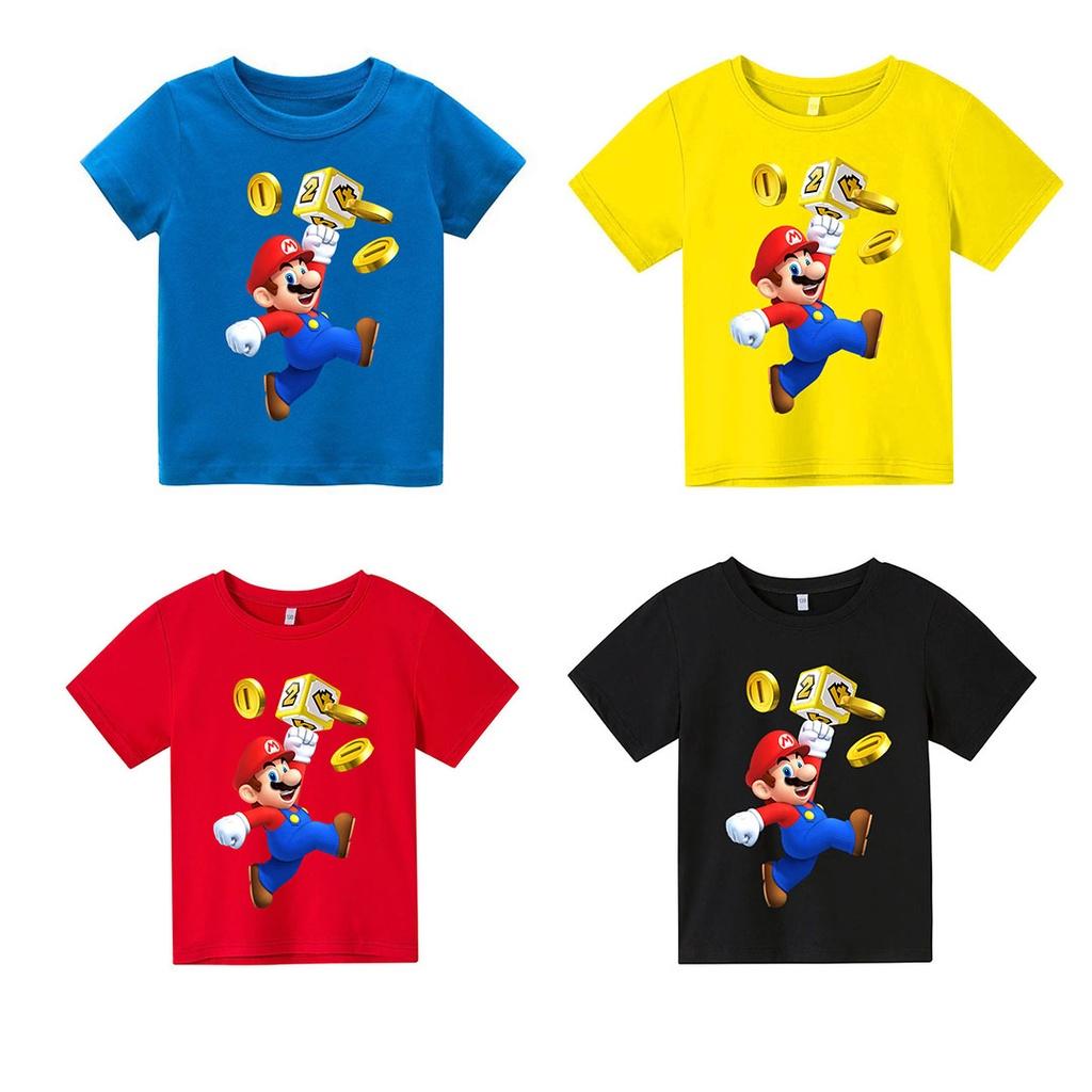 Áo thun trẻ em mario money Có size người lớn, King Cotton