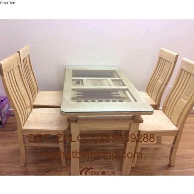 Bộ bàn ăn sồi 4 ghế