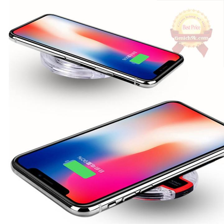 Đế sạc không dây K9 chuẩn Qi siêu mỏng cho điện thoại Iphone 8 Samsung