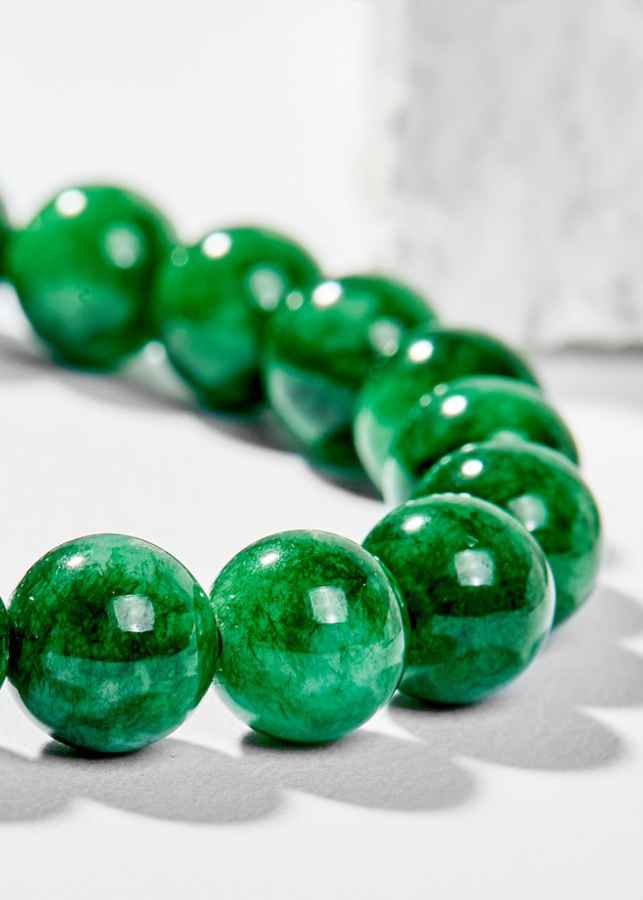 Vòng Tay Phong Thủy Nữ Đá Cẩm Thạch Sơn Thủy Phối Charm Tuổi Hợi Bạc Mạ Vàng 24K Mệnh Mộc, Hỏa Ngọc Quý Gemstones