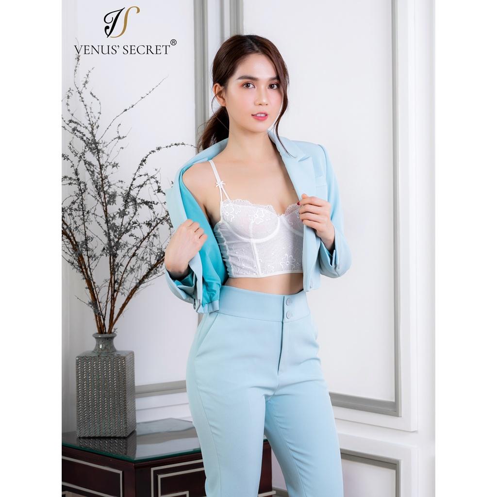 Bộ Vest nữ áo ngắn kèm quần đính 2 cúc VENUSSECRET