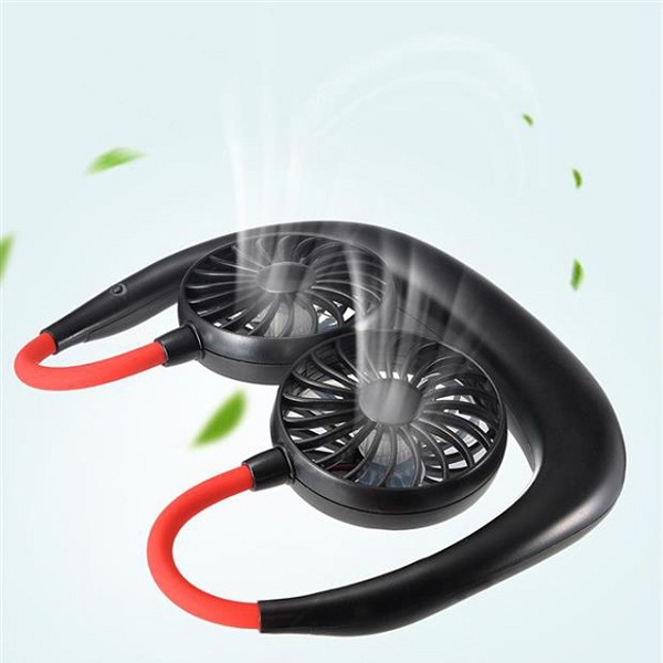 Quạt Mini Mùa Hè Đeo Cổ Tích Điện Gấp Gọn, Điều Chỉnh Hướng Theo Ý Muốn Tiện Dụng - Giao Màu Ngẫu Nhiên