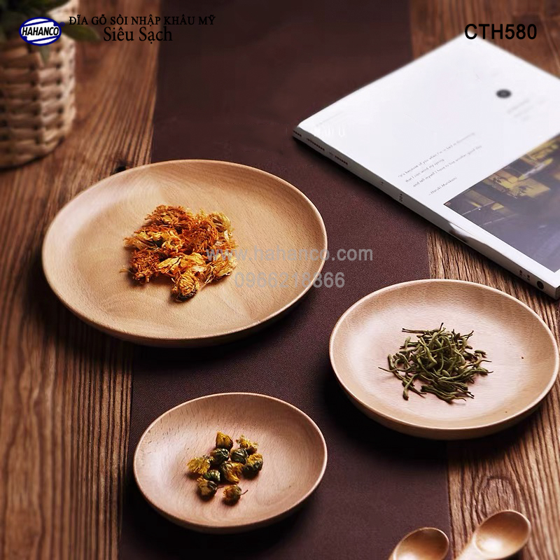 Đĩa gỗ Sồi nhập khẩu Mỹ nguyên khối (đủ Size) CTH580 - hàng Xuất Khẩu Châu Âu - đĩa bánh mì/trái cây/ bít tết/ pizza/ phụ kiện chụp ảnh, bày món ăn trong nhà hàng - Sang trọng trên bàn ăn - HAHANCO