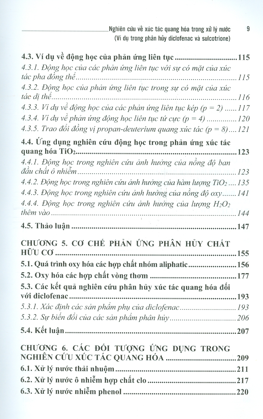 NGHIÊN CỨU VỀ XÚC TÁC QUANG HÓA TRONG XỬ LÝ NƯỚC (Ví Dụ Trong Phân Hủy Diclofenac Và Sulcotrione) (Bìa cứng)