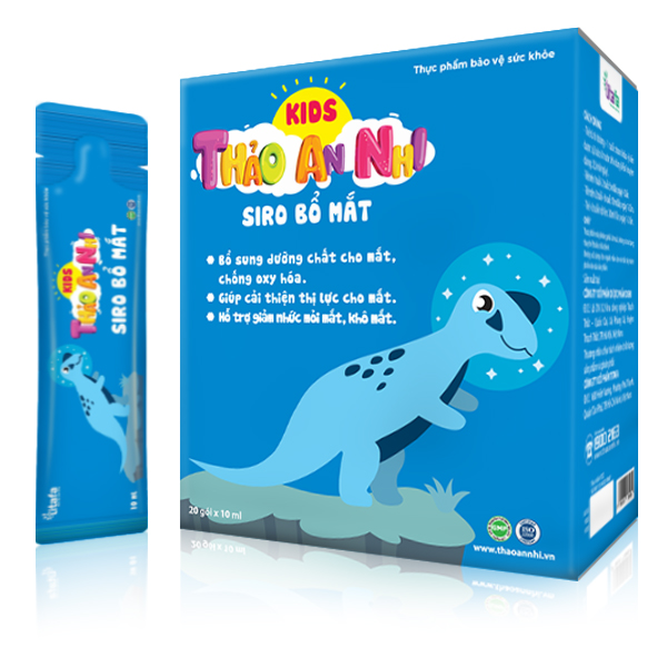 SIRO BỔ MẮT KIDS THẢO AN NHI (Hộp 20 gói) - Cải thiện thị lực cho bé, giảm đau mắt, mỏi mắt cho bé [Chính hãng TITAFA]