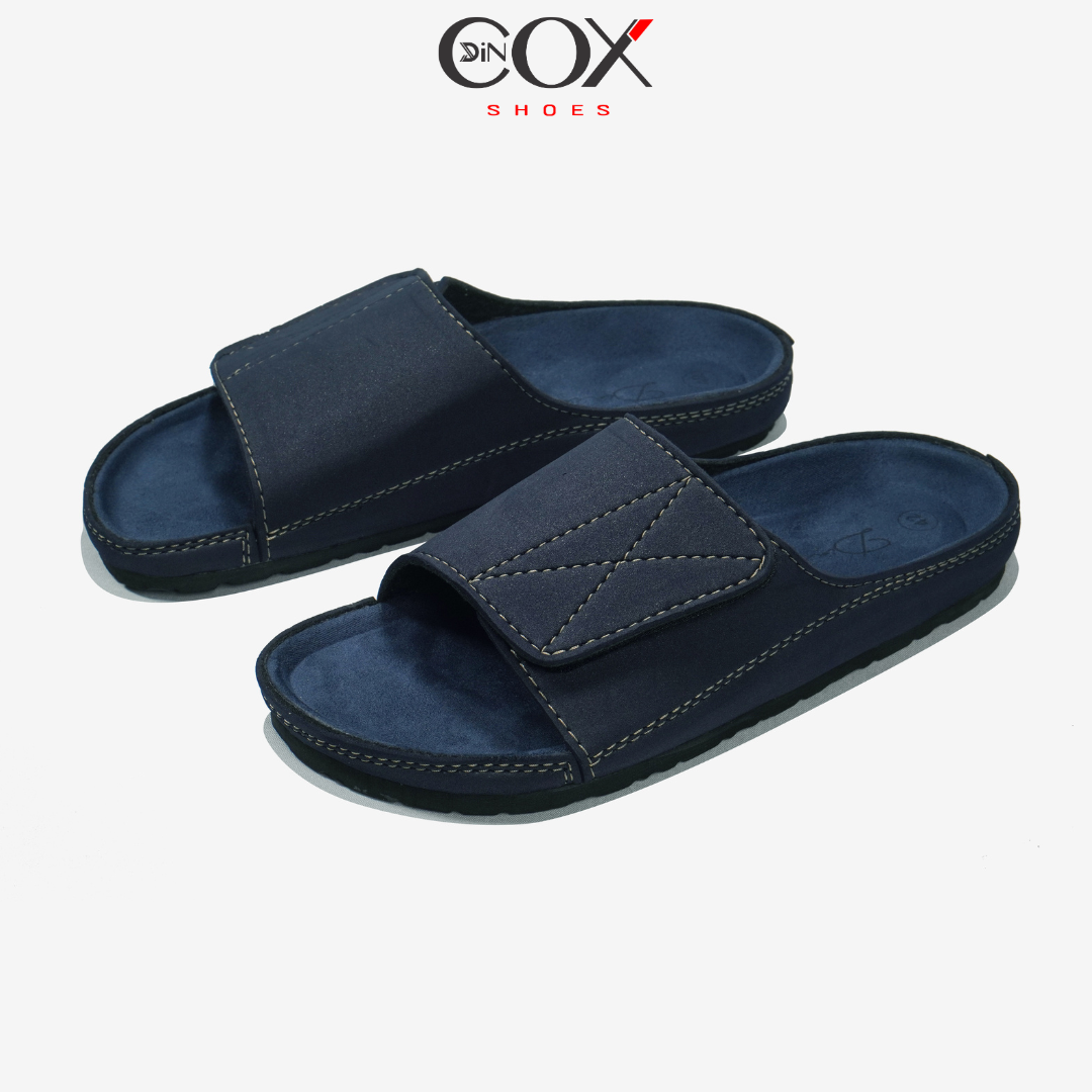 Dép Đế Trấu Nam 1 Quai Dán DC07 Navy Thời Trang Dincox