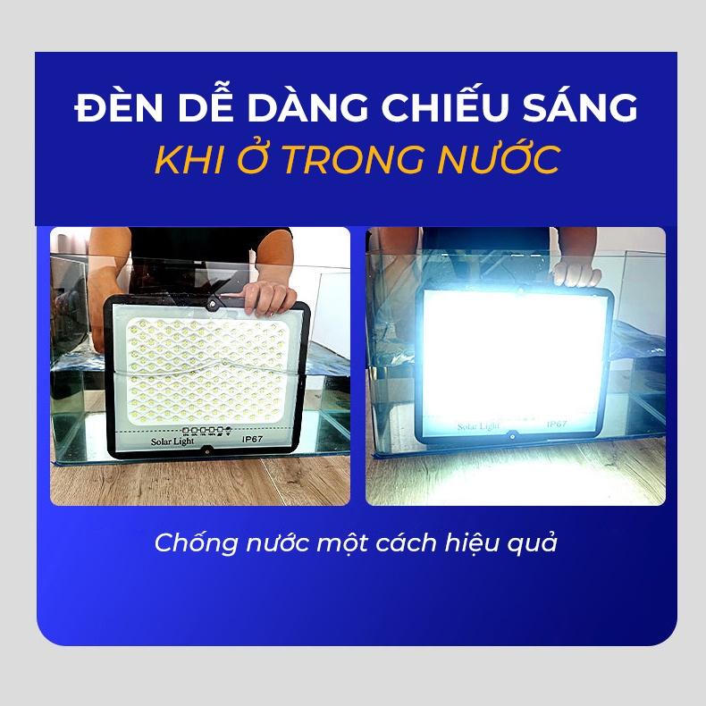 Đèn năng lượng mặt trời, loại đèn năng lượng mặt trời sân vườn thời gian sạc nhanh và sáng lâu kèm điều khiển từ xa