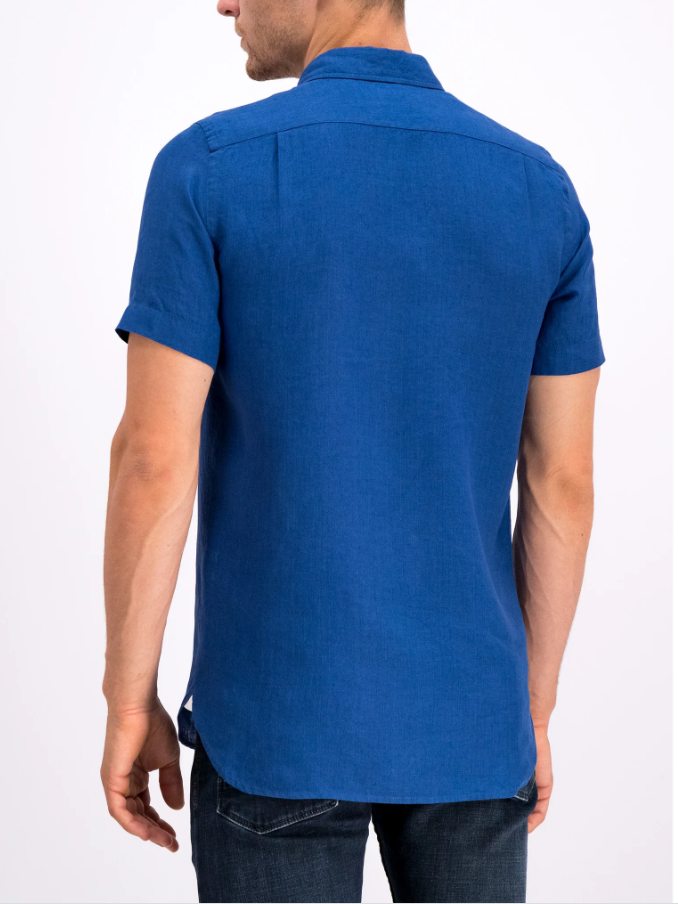 Áo cá sấu Sơmi Nam Ngắn Tay Xanh Navy Blue 42-L Regular fit CH4991 X0U
