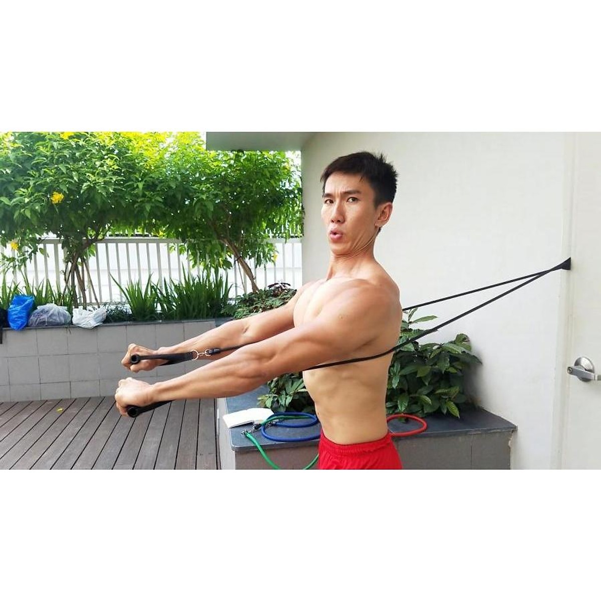 Bộ 5 Dây Ngũ Sắc Đàn Hồi Tập Thể Hình, Tập Gym miDoctor - Chính Hãng