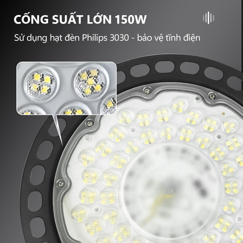 Đèn LED nhà xưởng UFO 150w , đèn công nghiệp - K1562