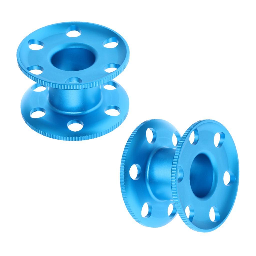 2 Pieces Aluminum Alloy Scuba Diving Finger Spool Dive Reel Guide Line - Scuba Dive Free Diving Snorkeling Equipment