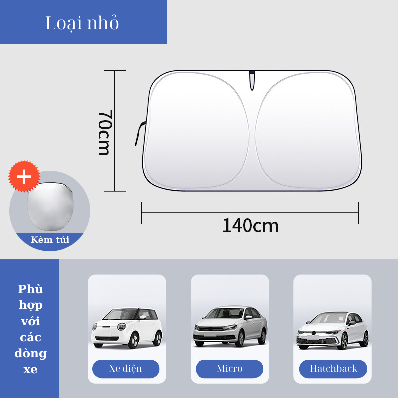 BẠT CHỐNG NẮNG PHÍA TRONG KÍNH LÁI Xe Ô Tô | Bảo Vệ Nội Thất Bên Trong xe, Giảm Nhiệt Độ, Chống Tia UV, Cực Tím