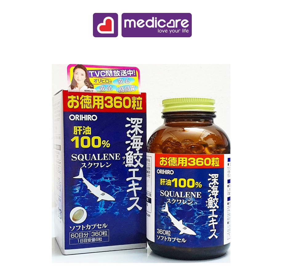 Viên uống ORIHIRO dầu cá mập tăng cường sức khỏe khớp hộp 360 viên