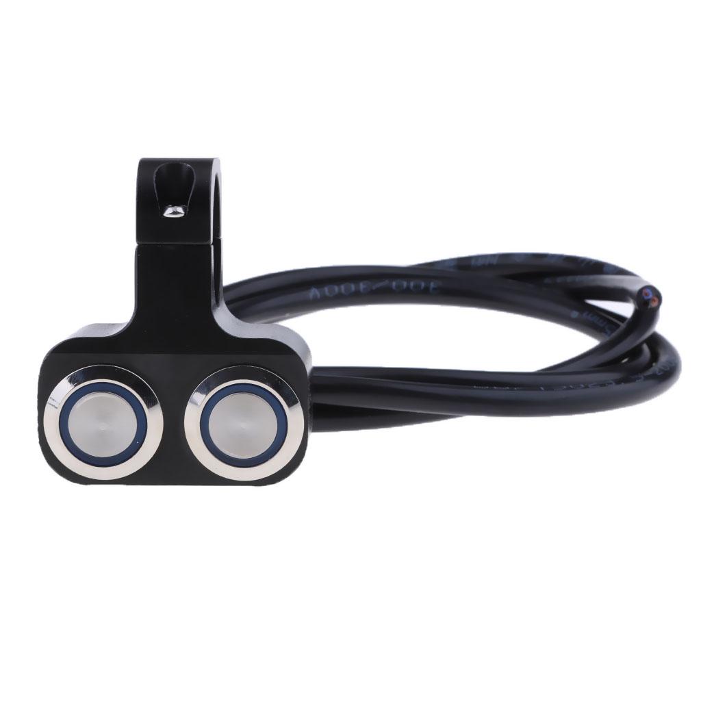 25mm/1" Motorcycle Handlebar Headlight ON/OFF Switch with Indicator