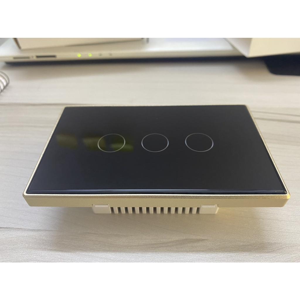 Công tắc thông minh viền nhôm mặt kính 2.5D cao cấp Tuya Smart life kết nối wifi và bluetooth mẫu mới 2022-Cần dây N