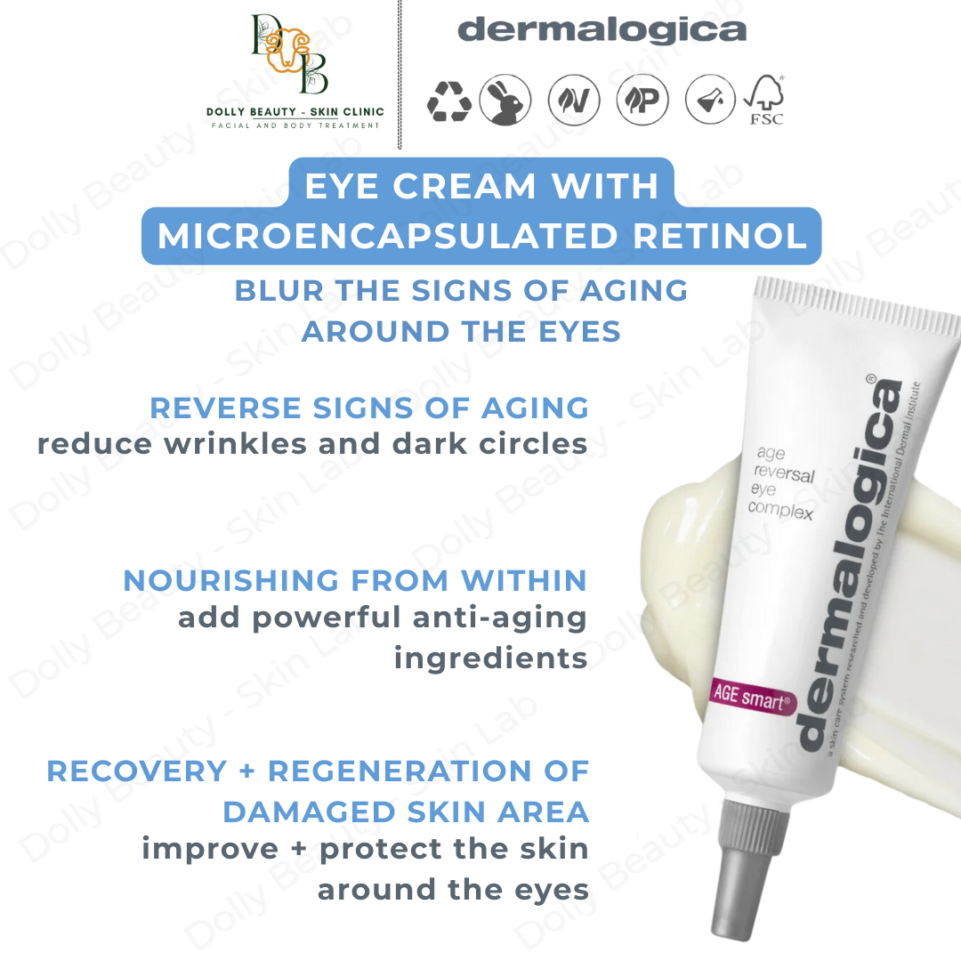 Kem mắt Age Reversal Eye Complex chứa Retinol giảm thiểu nếp nhăn & vết chân chim của Dermalogica - Dolly Beauty