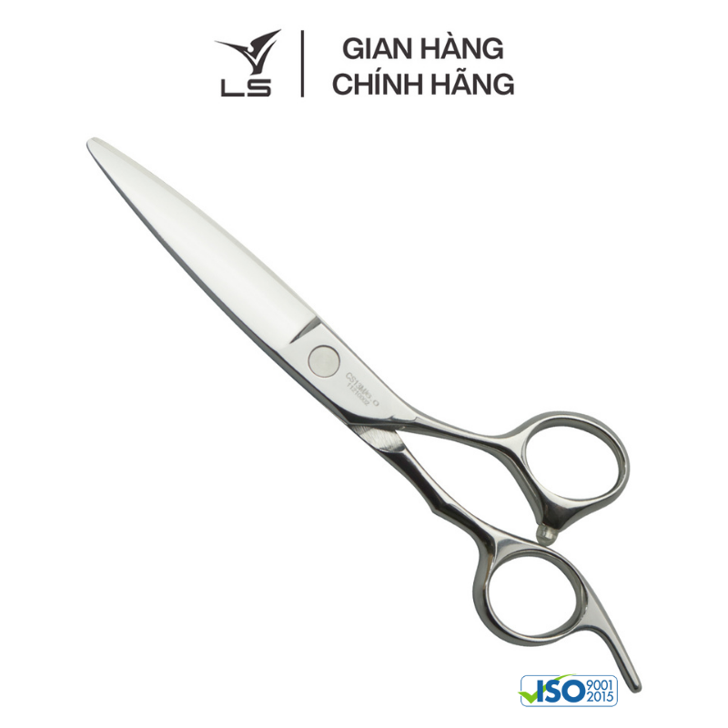 Kéo chuốt tóc LS lưỡi cong một lưỡi sắc offset vênh đỡ ngón cố định CS13M