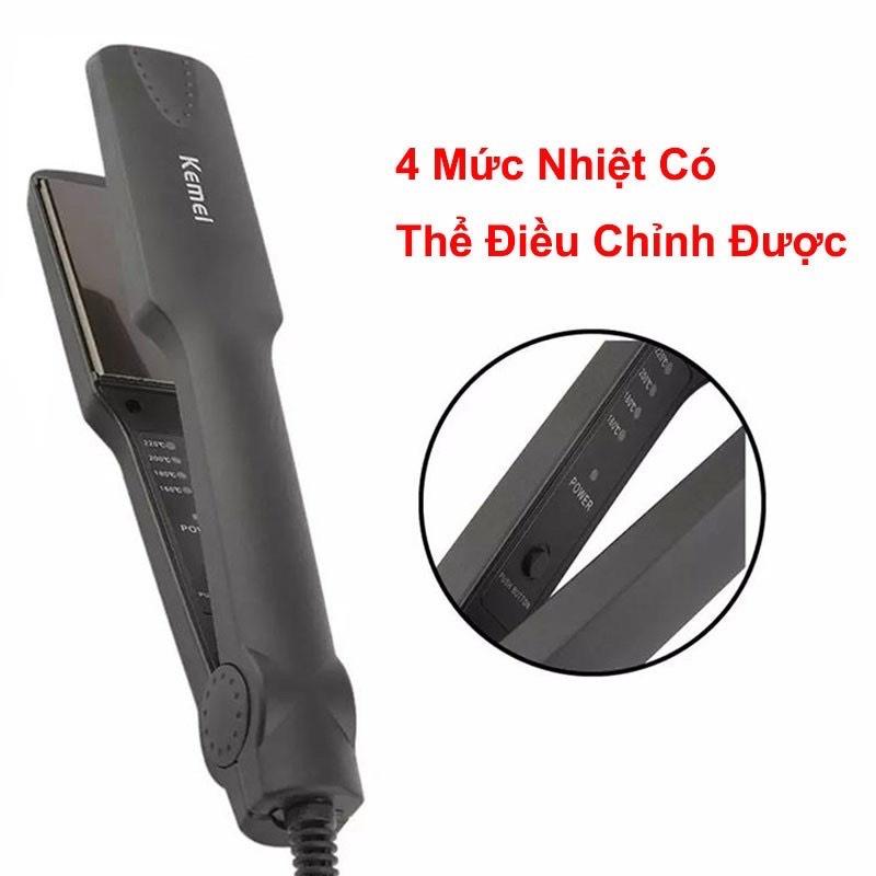 Máy Kẹp Duỗi Thẳng Tóc 4 Mức Chỉnh Nhiệt KM 329