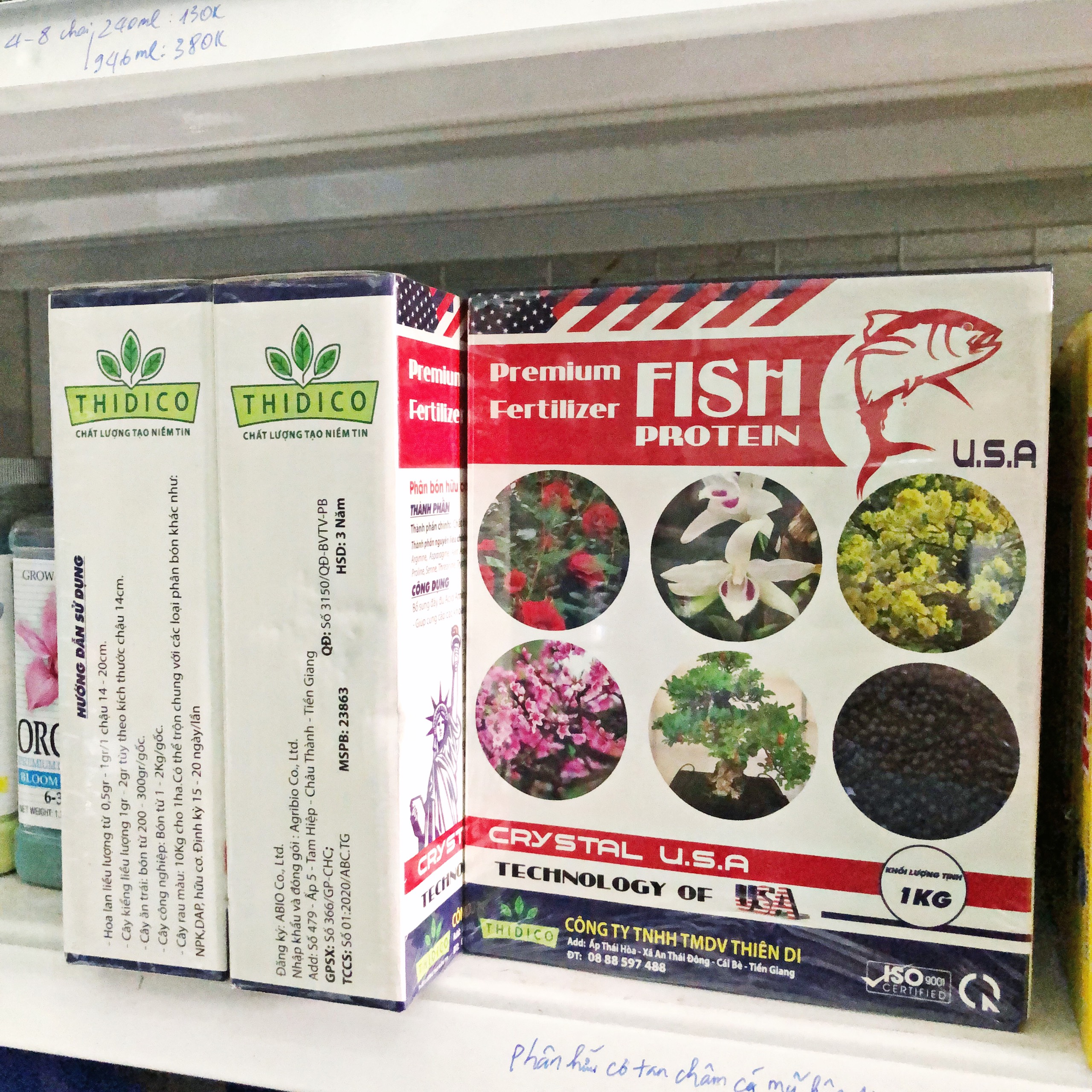 Phân cá hữu cơ tan chậm nhập khẩu Mỹ- Fish Protein - 1kg - viên đen