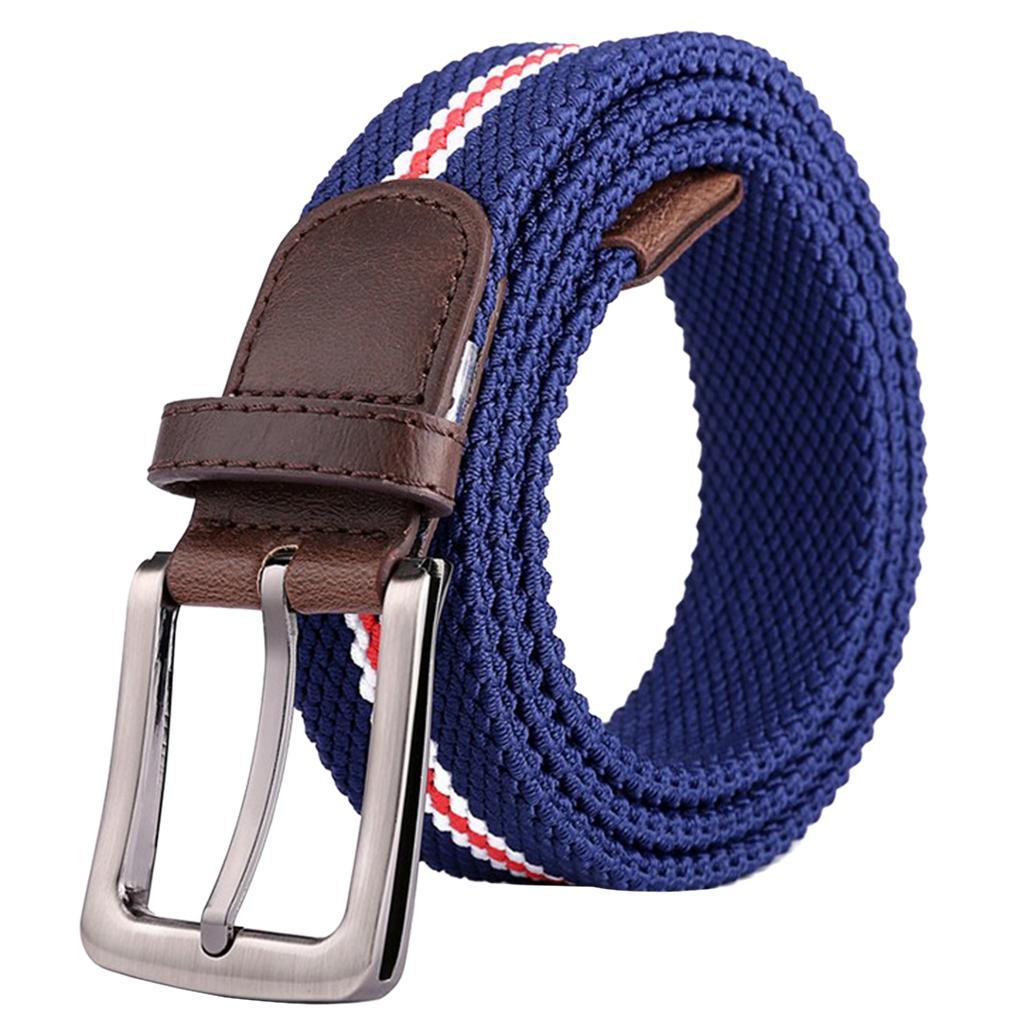 Unisex Casual Woven Canvas Belt Women Men Travel Waist Waistband Belt