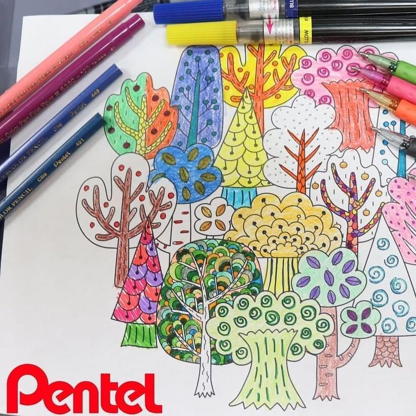 Bút Chì Màu Pentel Arts CB8 | Màu Sắc Đa Dạng, Phong Phú