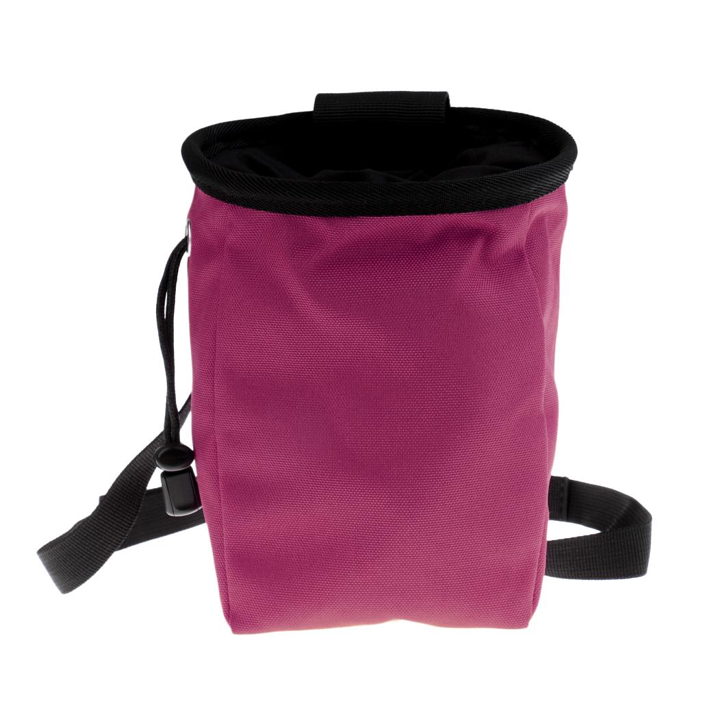 Rock Climbing Chalk Bag with Drawstring Closure Waist Belt Zipper Closure