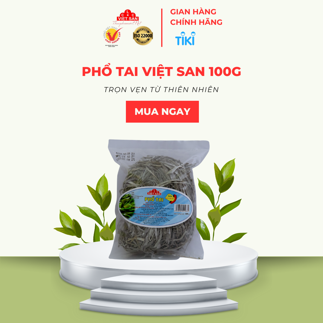 Phổ Tai Khô Việt San Nguyên Liệu Nấu Chè gói 100g