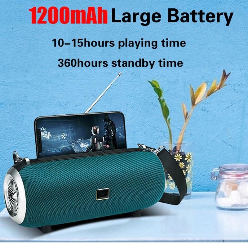 Loa siêu trầm mạnh mẽ Radio Portable FM Wireless High Power Caixa de Som Bluetooth Loa âm thanh Hộp âm thanh Blutooth cho BASS BAFAFLE Màu