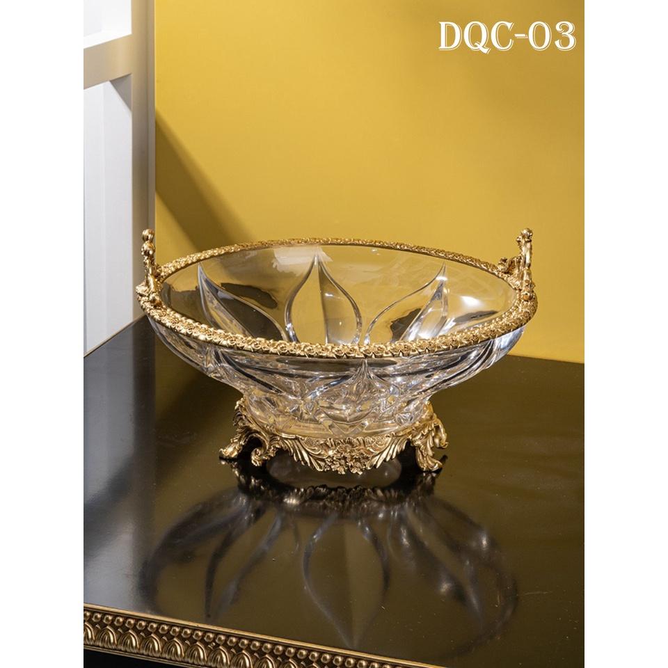 Đĩa Quả Bọc Đồng Pha Lê Tiệp Tân Cổ Điển Đẳng Cấp DQC-03