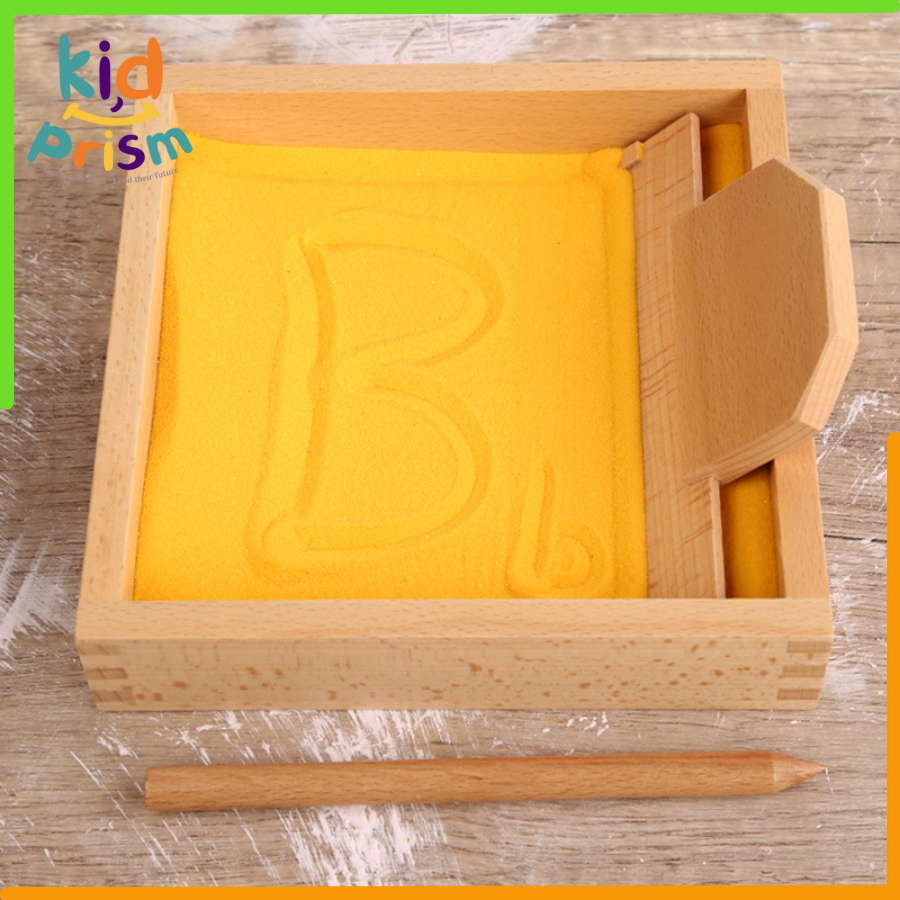 Đồ chơi giáo dục - Hộp cát sáng tạo chất liệu gỗ & cát an toàn dành cho bé từ 24 tháng trở lên