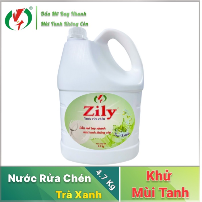 Nước Rửa Chén Zily 4.7 Kg (03 Chai/Thùng)