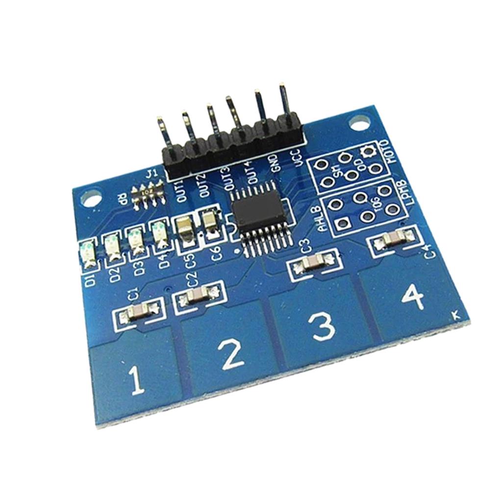 TTP224 4-Channel Digital Capacitive Touch Switch Sensor Module 4 Button