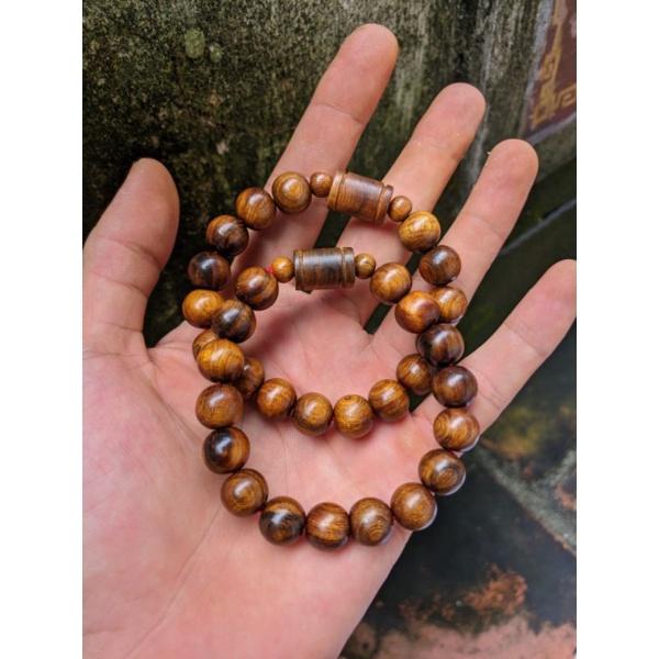 Vòng tay nam nữ loại nhỏ hạt 10 ly mix đốt trúc gỗ thơm hương tự nhiên