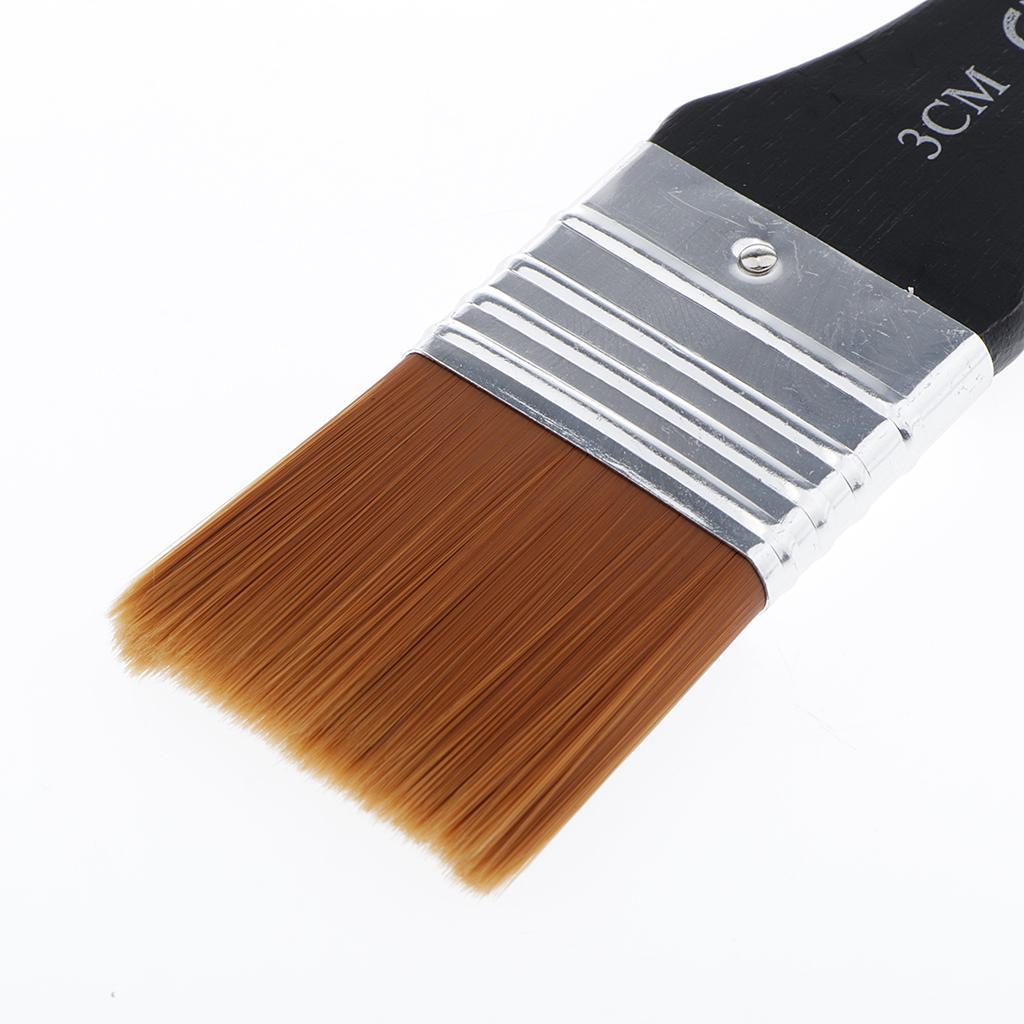 3-4pack High quality nylon brush, watercolor, acrylic painting brush. 3cm width