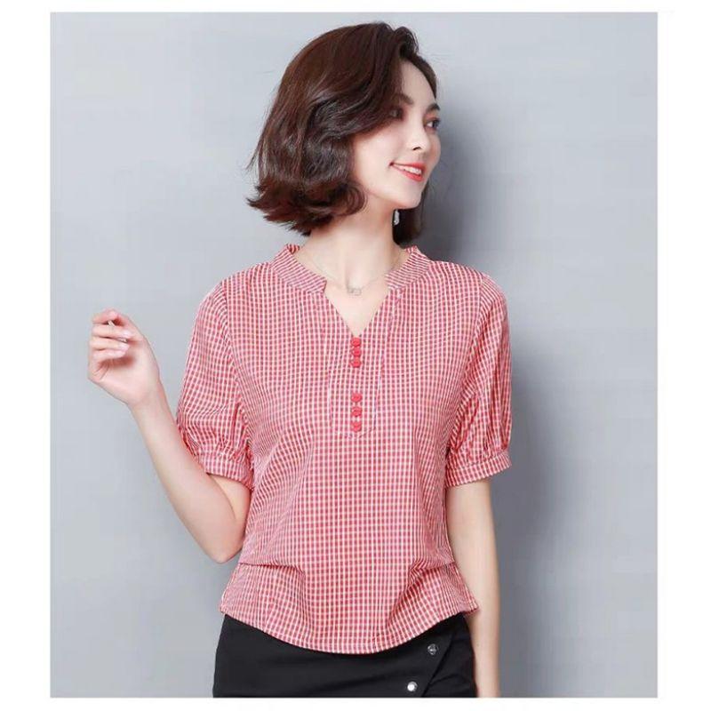 Áo Sơmi Sọc Phối Nút Cách Điệu Size M