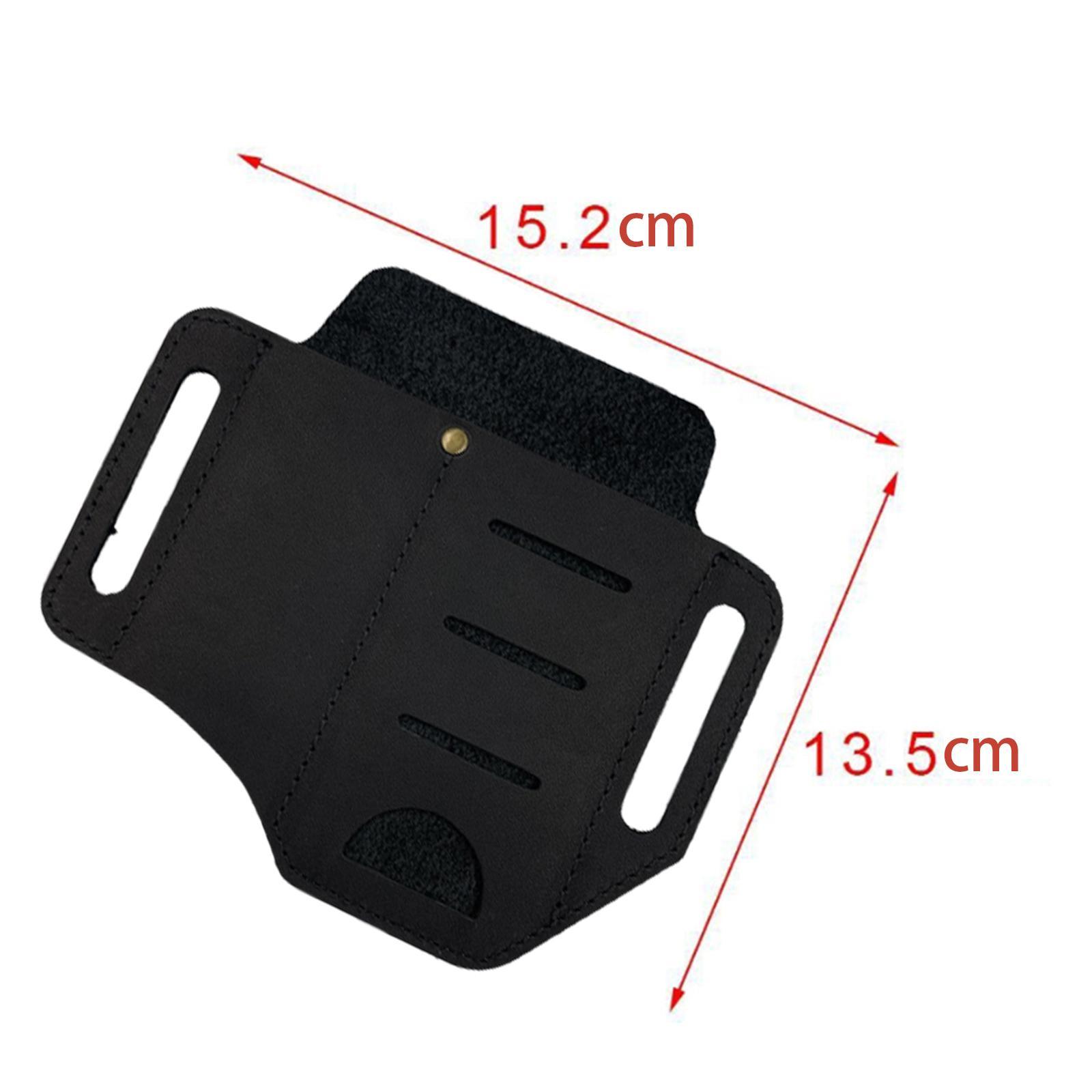 Flashlight Sheath, Convenient Tool Organizer and Keychain Clip, Multitool Leather Sheath for Belt, Daily Use, Flashlight, Work, Men