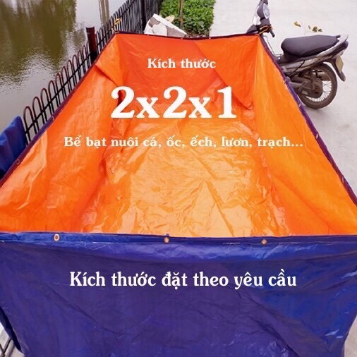 Bể bạt nuôi ốc, ếch, lươn trạch - đủ kích thước - bạt PVC