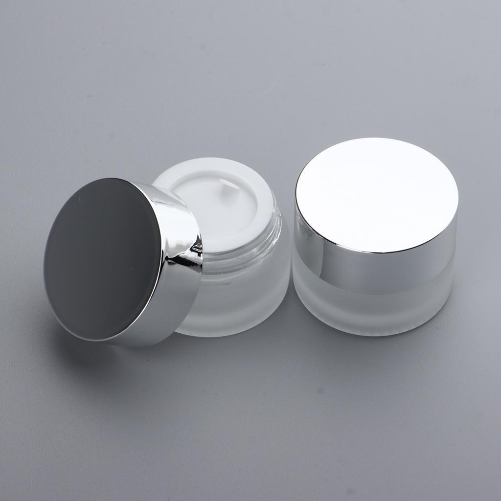 Empty Cream Jars Refillable Cosmetic Sample Bottles Glass Containers 5g