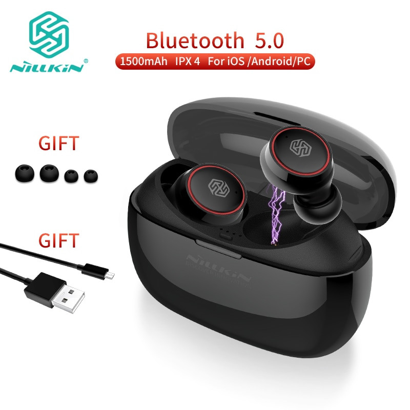 Tai nghe thể thao Bluetooth chống nước IPx4 hiệu Nillkin TWS Liberty E1 (Bluetooh 5.0, âm thanh HD, hộp sạc 1500mAh) - Hàng chính hãng