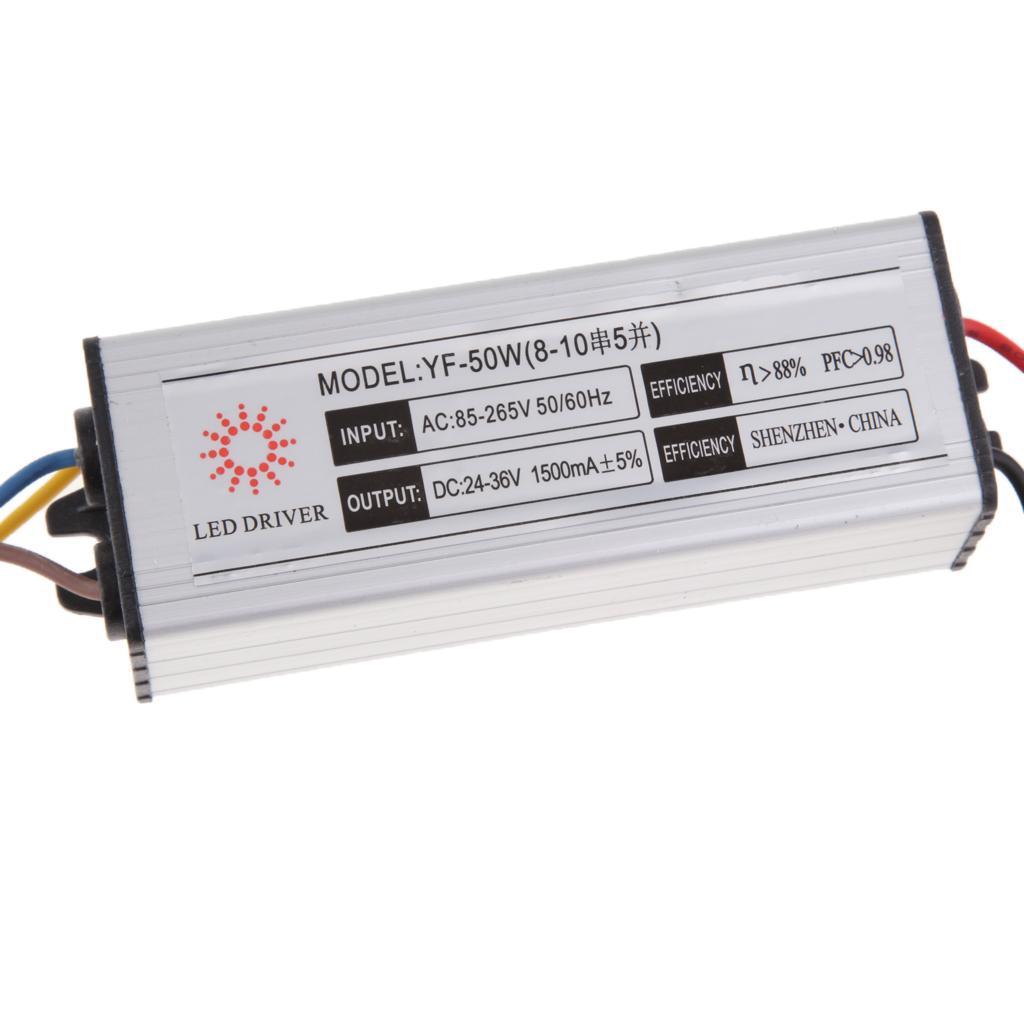 2xWaterproof LED Driver RGB Power Supply  1×50W DC25-45V 1500MA