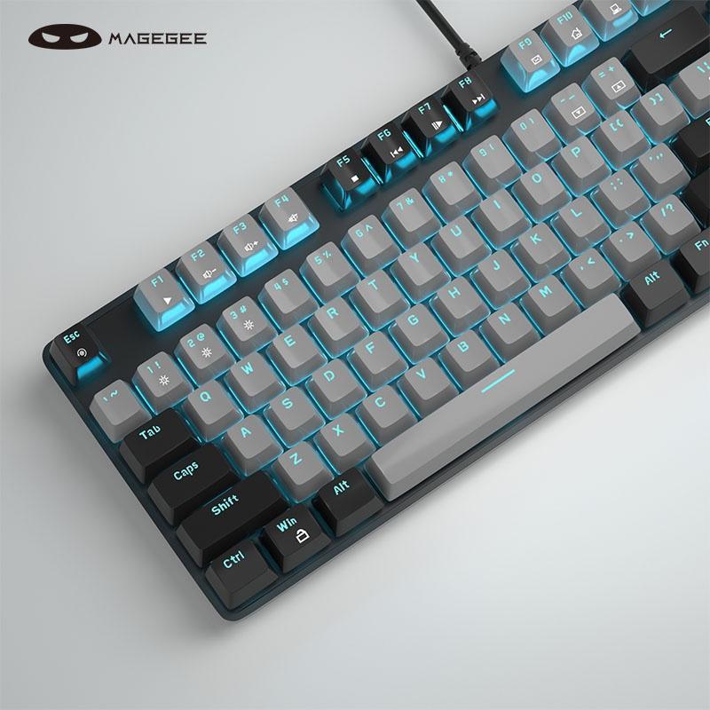 Bàn Phím Cơ Gaming Magegee MK-Storm 104 Phím Có Đèn LED Nền Màu Xanh Dương