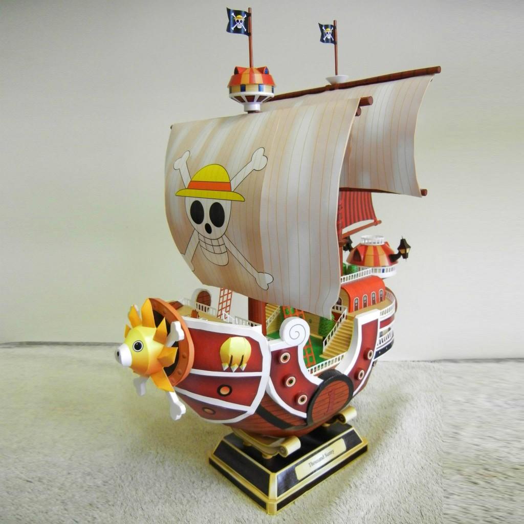 Mô hình giấy Anime One Piece tàu thuyền The Thousand Sunny ver 2