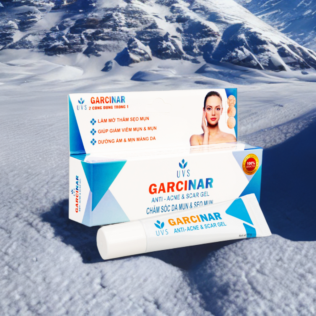 Hình ảnh gel giảm thâm mụn,  mờ sẹo mụn, giảm mụn UVS GARCINAR  2 trong 1 - Loại chất lượng tốt  ( Thái Lan)